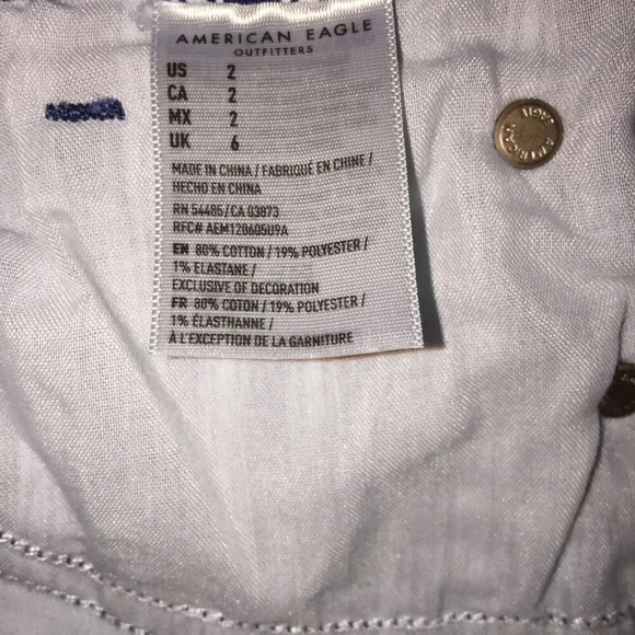 American Eagle Ne(x)t Level Hi-Rise Shortie Denim Shorts Stretch Size 2. - Picture 7 of 14